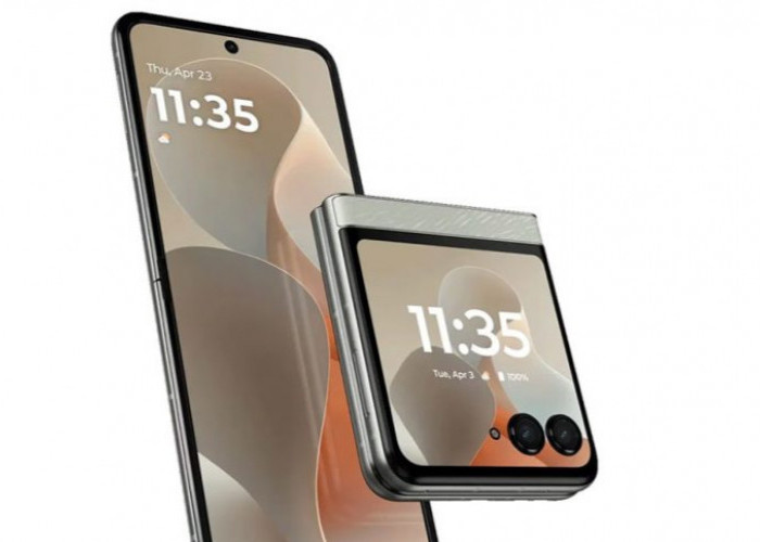 Motorola Razr 60 Warna PANTONE Lightest Sky Resmi Hadir di Erafone, Flip Phone Premium dengan AI 