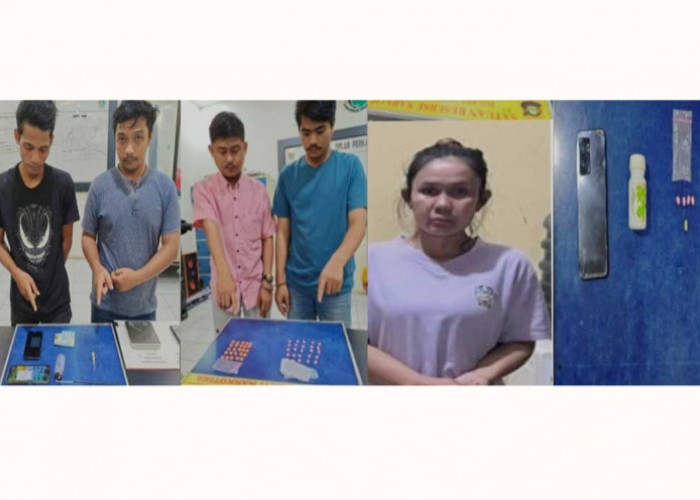 Polres Muba Tangkap 5 Tersangka Narkoba di Sungai Lilin, Salah Satunya Mahasiswa