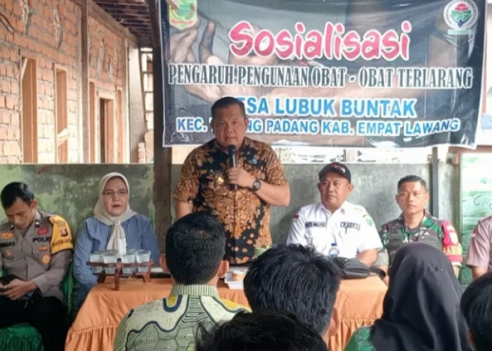 BNNK Empat Lawang Gelar Sosialisasi Bahaya Narkoba di Desa Lubuk Buntak