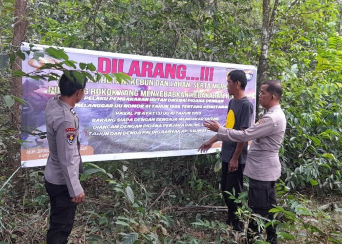 Polsek Tanjung Batu Gencar Sosialisasi Cegah Karhutla Selama Musim Kemarau