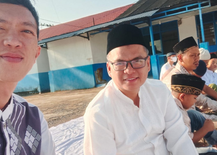 Ratusan Jemaah Muhammadiyah Gelar Sholat Ied di Halaman Polsek Tebing Tinggi