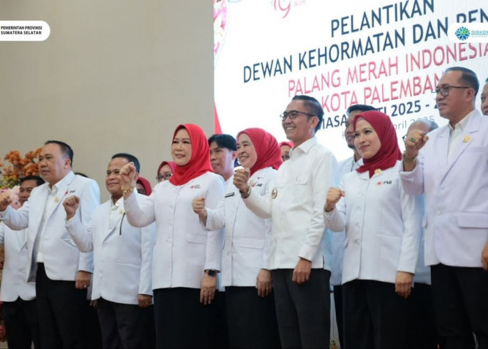 PMI Kota Palembang Resmi Dilantik, Feby Deru: Ini Langkah Nyata Perkuat Misi Kemanusiaan