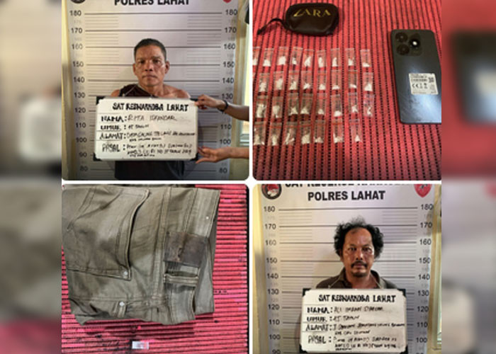 Polres Lahat Tangkap Dua Pengedar Sabu di Jalur Batubara, 36 Paket Diamankan