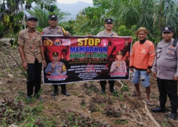 Karhutla Jadi Perhatian, Polsek Talang Padang Edukasi Warga Lubuk Buntak