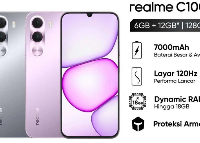 Realme C100i Resmi Hadir! HP Murah dengan Baterai 7.000mAh, Layar 120Hz dan RAM Virtual 12GB 