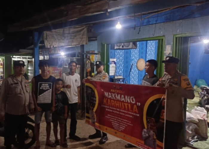 Polsek Muara Pinang Gencarkan “Makmano Karhutla”, Polisi Sambangi Rumah Warga Cegah Kebakaran Lahan