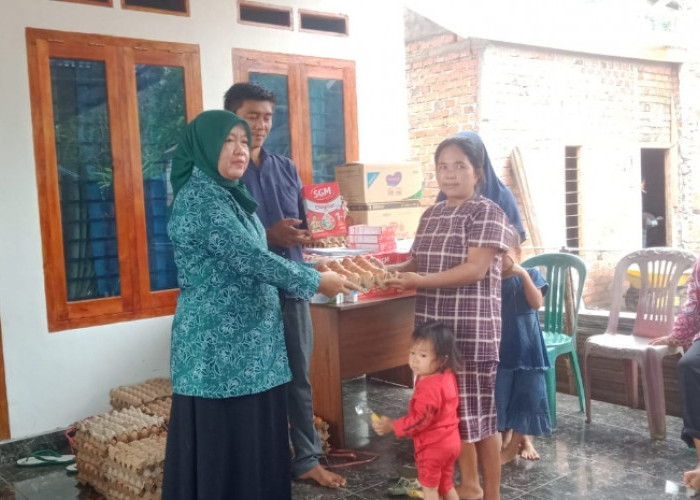 Cegah Stunting, Pemdes Tanjung Kupang Baru Salurkan Bantuan Untuk Ibu Hamil dan Menyusui