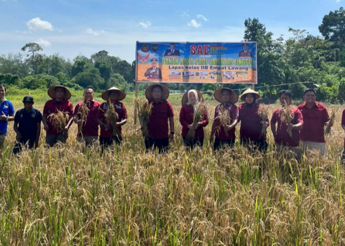 Dukung Program Ketahanan Pangan, Lapas Kelas IIB Empat Lawang Gelar Panen Raya Bersama Warga Binaan