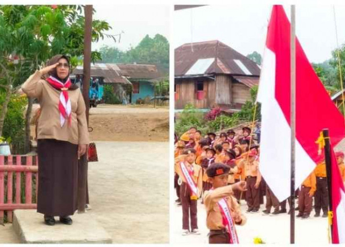 Hari Pramuka Indonesia, SDN 6 Muara Pinang Semangat Gelar Upacara