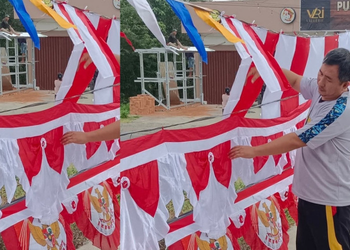 Penjual Bendera dan Umbul-Umbul Menjamur Di Empat lawang, Jelang HUT Republik Indonesia