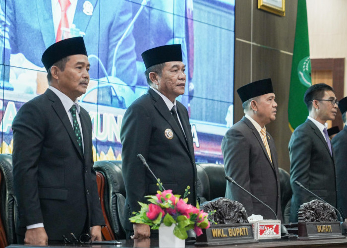 Bupati Muba H M Toha Sampaikan Visi Maju Lebih Cepat dalam Rapat Paripurna DPRD