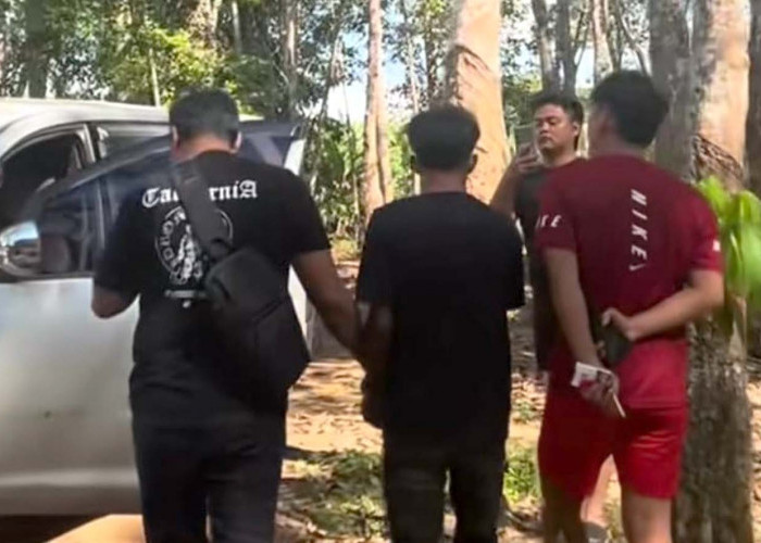 Duduk Santai di Kebun Karet, Pria Ini Diringkus Tim Macan Lubuk Linggau Usai Curi 4 Tabung LPG