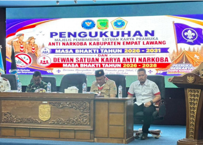 Kalapas Empat Lawang Hadiri Pengukuhan Saka Pramuka BNNK, Tegaskan Komitmen Perangi Narkoba