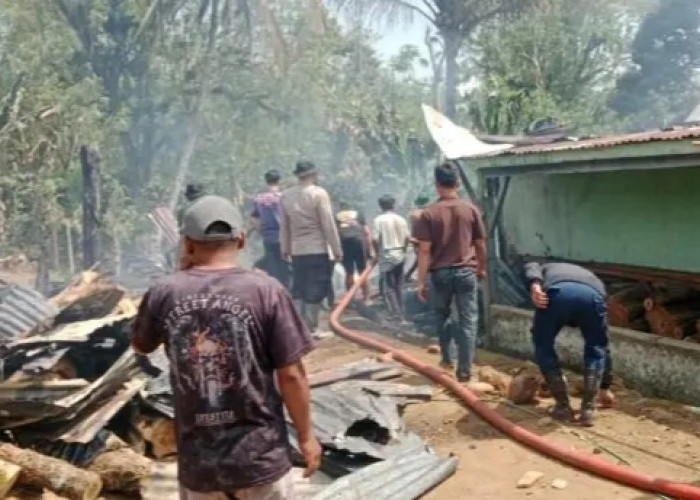 Kebakaran Hebat di Muarapinang Empat Lawang, Empat Rumah Terdampak, Kerugian Capai Rp250 Juta