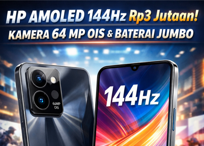 HP Layar AMOLED 144Hz Harga Rp3 Jutaan, Dibekali Kamera 64 MP OIS dan Baterai Jumbo