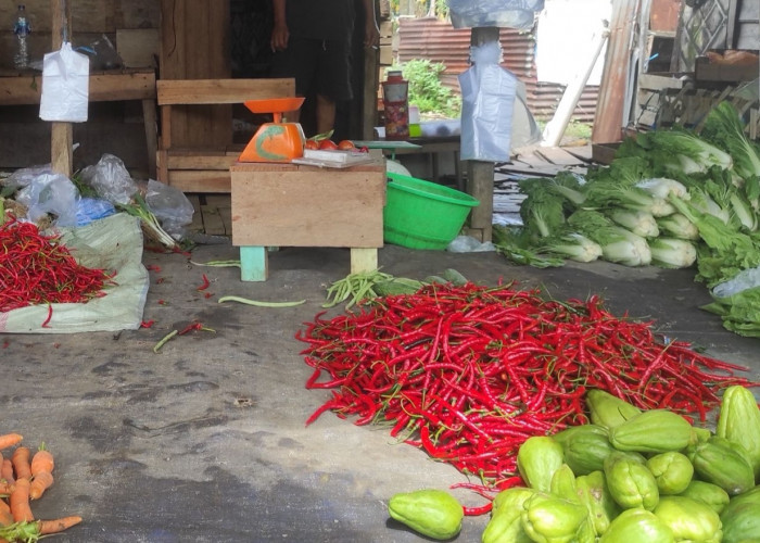 Harga Cabai Merah di Pasar Pulau Emas Tebing Tinggi Naik Capai 60 Perkilo 