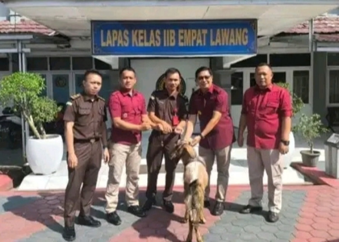 Lapas Kelas IIB Empat Lawang Terima Sumbangan Hewan Kurban Sambut Idul Adha 1446 H