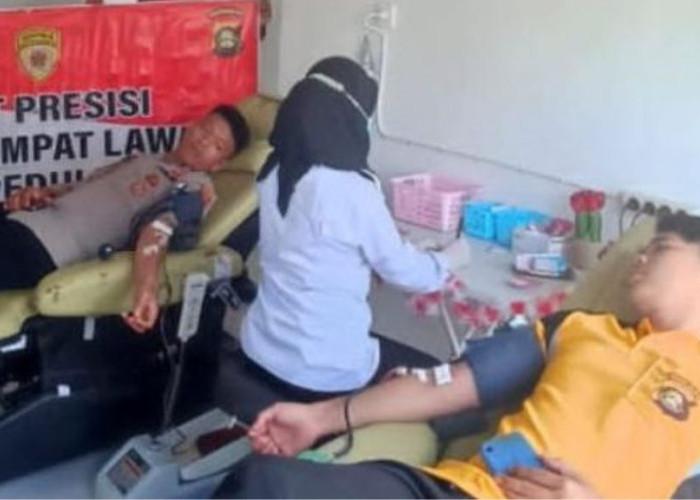 Polres Empat Lawang Polda Sumsel Menunjukkan Komitmennya Melalui Kegiatan Donor Darah