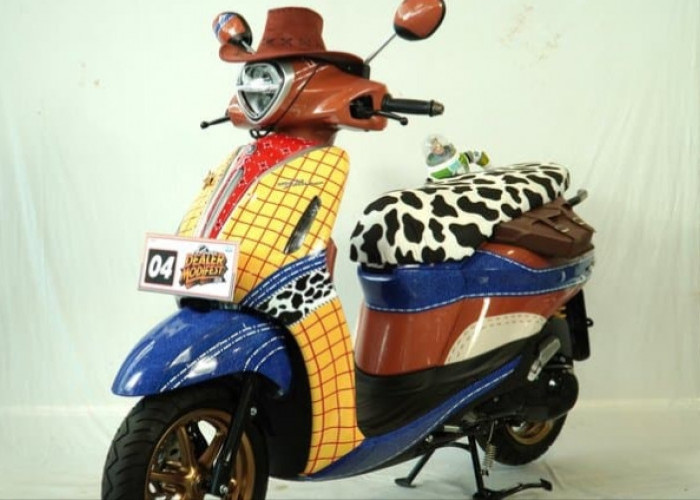 Yamaha Grand Filano Disulap Jadi Woody Toy Story, Tampil Unik dan Raih Best Decal