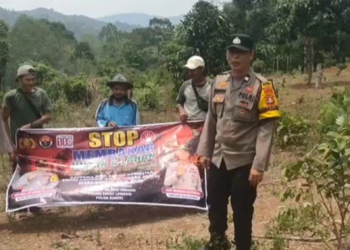 Polsek Talang Padang Gencarkan Makmano Karhutla, Petani Diimbau Tak Bakar Lahan