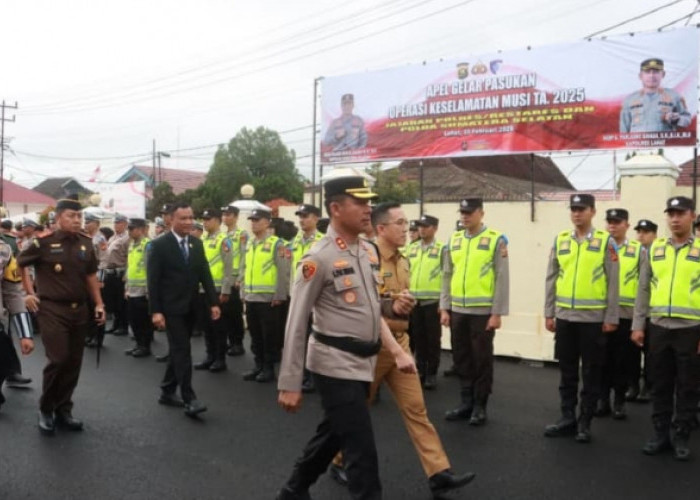 Kapolres Lahat Pimpin Apel Pasukan Operasi Keselamatan Musi 2025