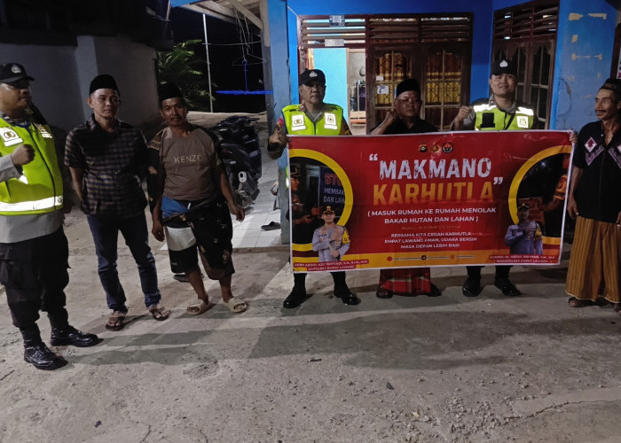 Cegah Karhutla, Polsek Talang Padang Imbau Warga Tak Bakar Lahan
