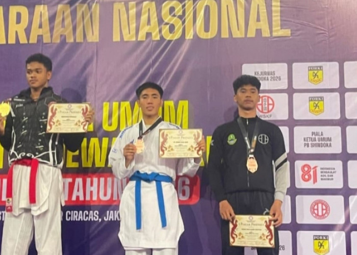 Karateka Muda Empat Lawang Sabet Juara 3 Nasional di Kejurnas Shindoka 2026