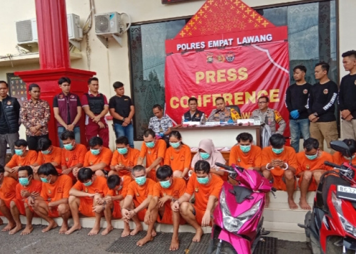 Gelar Press Conference Polres Empat Lawang Ungkap 20 Kasus, 31 Tersangka Diamankan