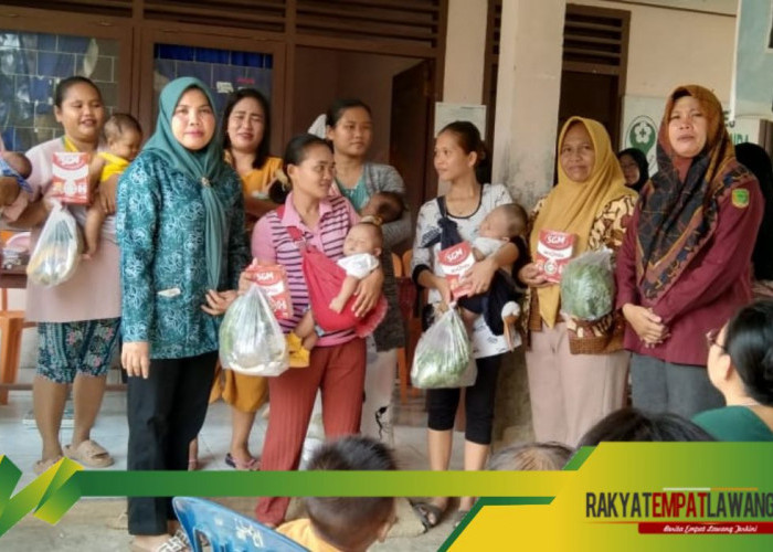 Program Pencegahan Stunting, Pemdes Pajar Bakti Salurkan Makanan Tambahan untuk Balita dan Ibu Hamil
