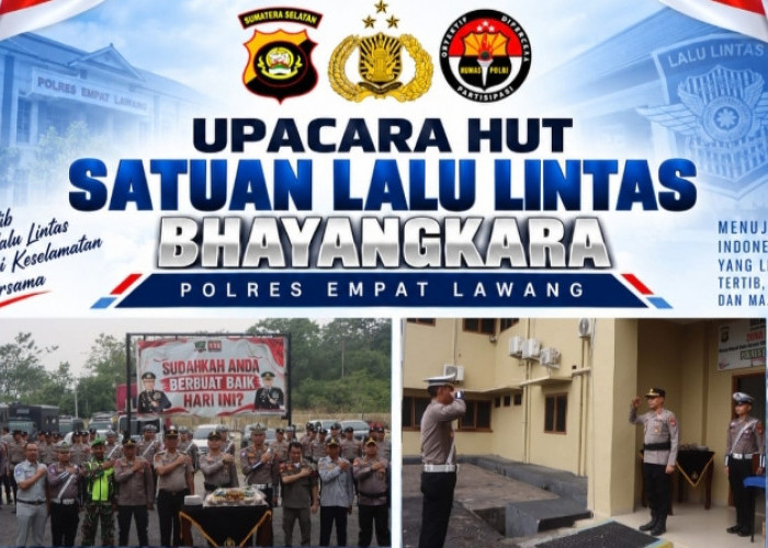 Polres Empat Lawang Gelar Apel Gabungan Hari Lalu Lintas Bhayangkara ke-71, Perkuat Sinergi Lintas Instansi