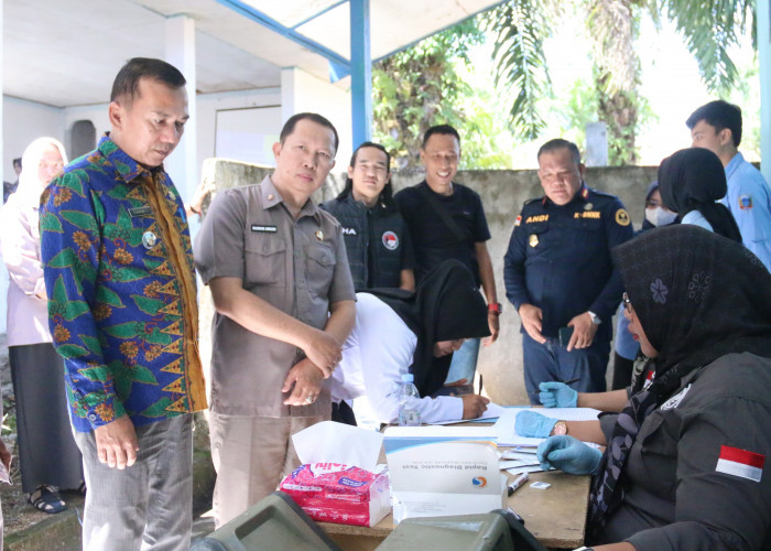 BNNK Empat Lawang Gelar Sosialisasi P4GN dan Tes Urine di Kecamatan Kikim Barat, Lahat