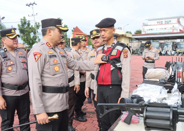 Kapolres Muba Cek Kesiapan Kendaraan Dinas untuk Operasi Ketupat Musi 2025