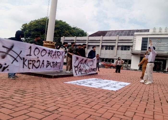 100 Hari Kepemimpinan, Bupati-Wabup Muara Enim Digeruduk Mahasiswa: 8 Tuntutan Ditegaskan