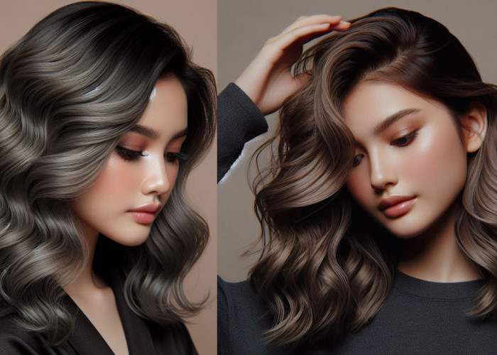 Natural Waves with a Touch of Grey, Gaya Rambut Uban yang Menawan dan Elegan