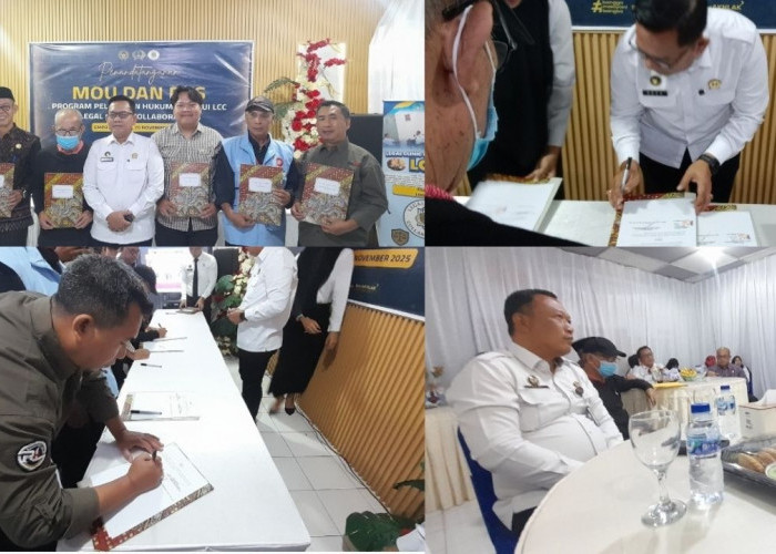 Lapas Kelas IIB Empat Lawang Gelar Penandatanganan MoU dan PKS Program Pelayanan Hukum LCC se-Sumsel