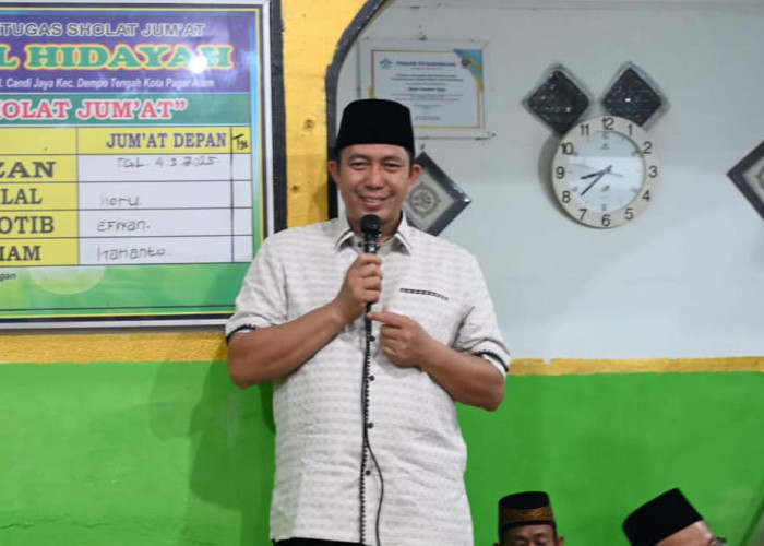 Walikota Pagaralam Safari Ramadhan di Masjid Al-Hidayah, Ajak Warga Bersinergi untuk Pembangunan