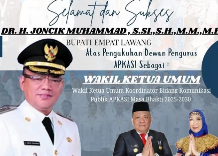 Kepala BNN Empat Lawang Ucapkan Selamat atas Pengukuhan Bupati Joncik Muhammad sebagai Waketum APKASI