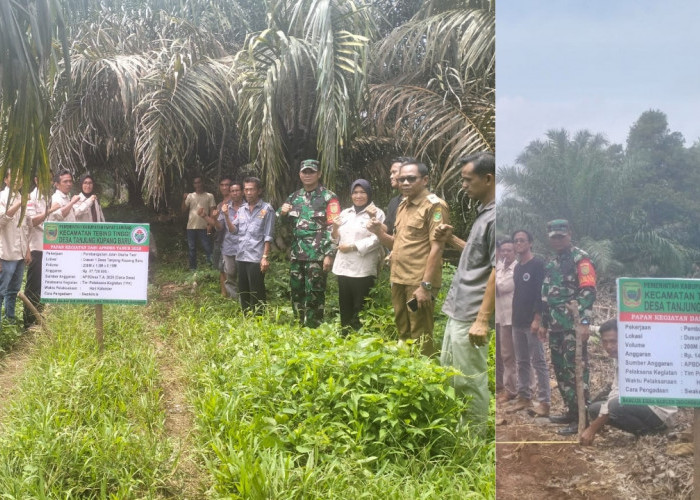 Pemerintah Desa Tanjung Kupang Baru Gelar Titik Nol Pembangunan Jalan Usaha Tani