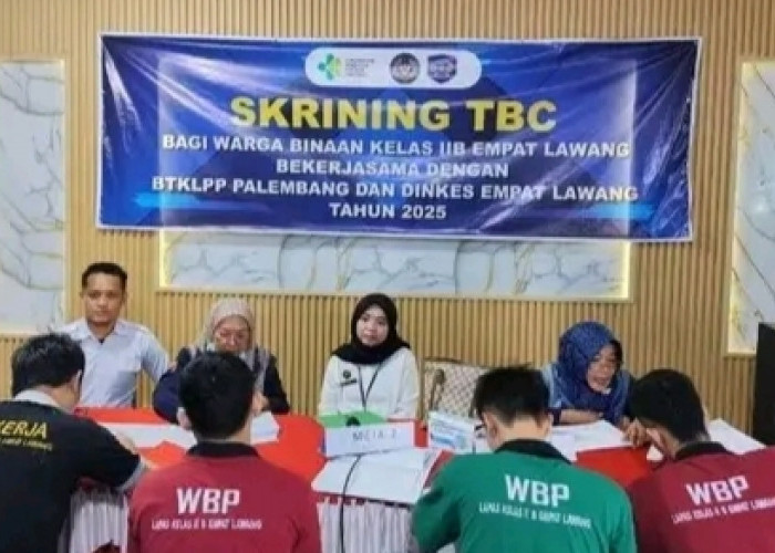 Lapas Empat Lawang Gelar Skrining TBC dan Cek Suhu Kamar Hunian Warga Binaan