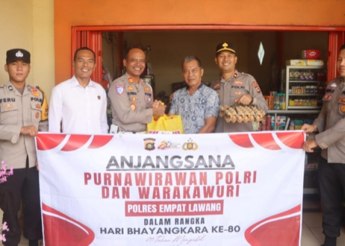 Sambut Hari Bhayangkara ke-80, Polres Empat Lawang Gelar Anjangsana ke Purnawirawan dan Warakawuri Polri