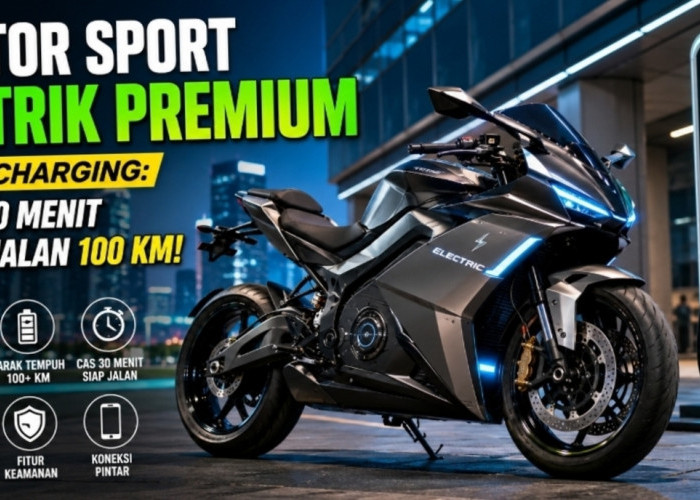 Motor Sport Listrik Premium 2026 Makin Canggih, Fast Charging 30 Menit Tempuh hingga 100 Km