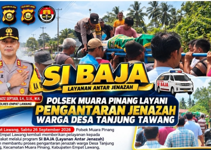SI BAJA Polsek Muara Pinang Antar Jenazah Warga Tanjung Tawang, Wujud Polisi Hadir di Tengah Masyarakat