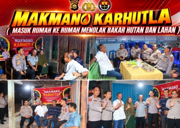 MAKMANO KARHUTLA, Cara Humanis Kapolres Empat Lawang Cegah Karhutla dari Rumah ke Rumah