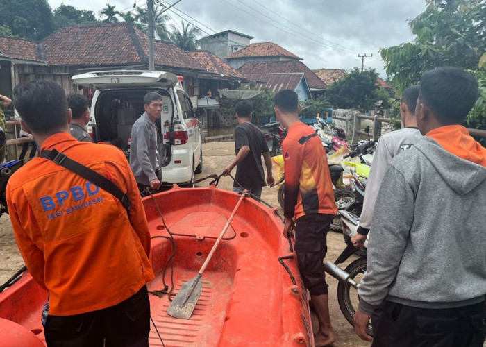 BPBD Muba Sigap Tangani Banjir di Desa Kerta Jaya Kecamatan Sungai Keruh