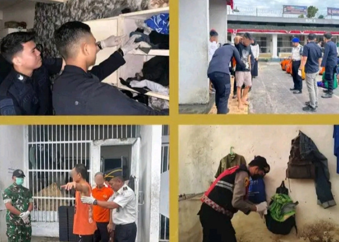 Razia Serentak Lapas Empat Lawang Libatkan TNI-Polri, Sejumlah Barang Terlarang Berhasil Diamankan