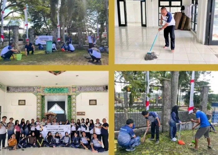 Semarak HBP ke-62, Lapas Empat Lawang Turun Tangan Bersihkan Fasilitas Umum