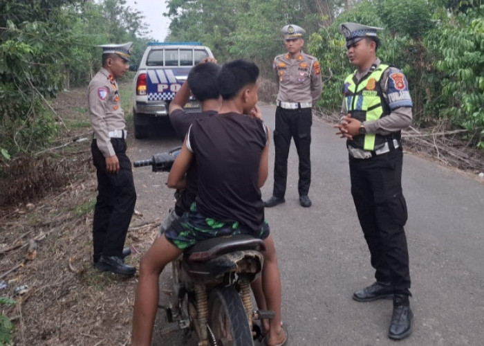 Cegah Balap Liar, Satlantas Polres Empat Lawang Patroli Sore