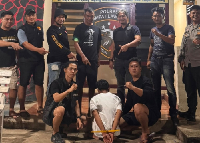 Sat Reskrim Polres Empat Lawang Berhasil Ringkus Pelaku Curanmor Honda Beat yang Terekam CCTV