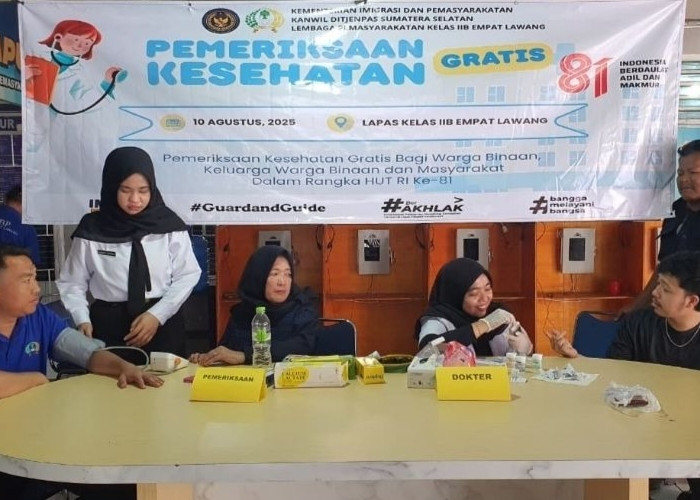 Sambut HUT RI ke-81, Lapas Empat Lawang Gelar Pemeriksaan Kesehatan Gratis untuk Masyarakat