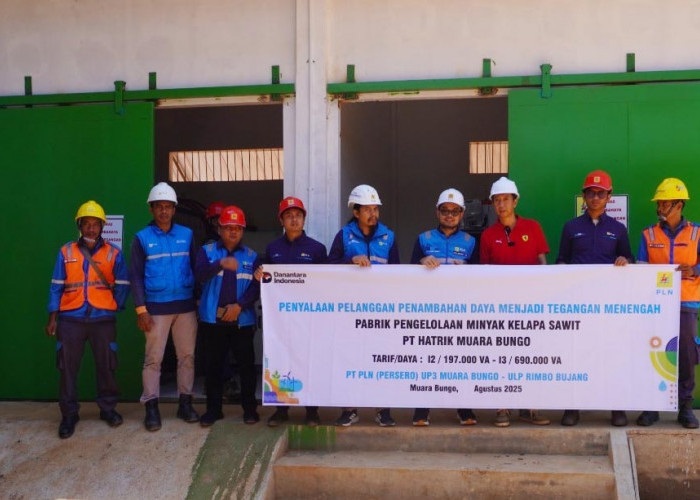 Sambut Hari Pelanggan Nasional, PLN Hadirkan Same Day Service Tambah Daya Pabrik Sawit PT HATRIK Muara Bungo
